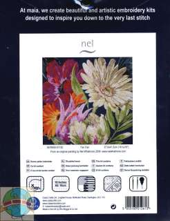 Cross Stitch Kit ~ Maia UK Imported Bright Flowers Fan Fair #M01130 