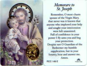 Memorare to Saint Joseph Holy Prayer Card Wallet Size  