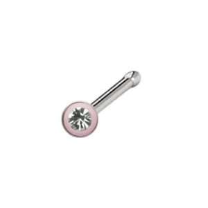  Sterling Silver Gem 3mm Pink Pearl Nose Bone: Jewelry