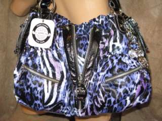NWT Kathy Van Zeeland Zipster Shopper Large Handbag Ombre Purple 