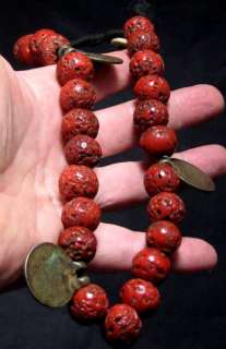 TIBETAN SHERPA CORAL BEAD NECKLACE  