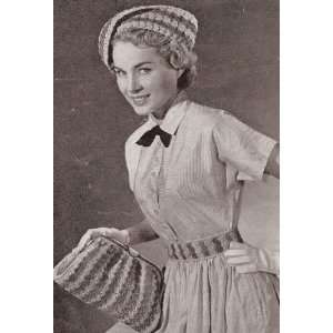 : Vintage Crochet PATTERN to make   Turban Hat Purse Bag Belt 40s 50s 