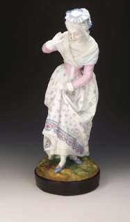 Antique Large French Porcelain Lady Figurine   Very Nice!  