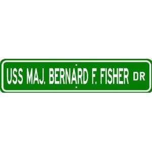  USS MAJ BERNARD F FISHER AK 4396 Street Sign   Navy: Patio 
