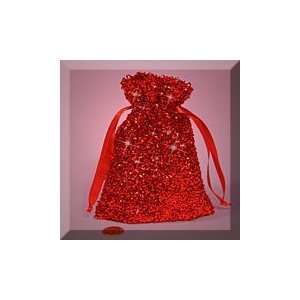  12ea   3 X 4 Red Metallic Glam Bag: Health & Personal Care