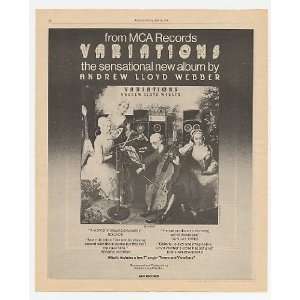  1978 Andrew Lloyd Webber Variations Album Promo Print Ad 