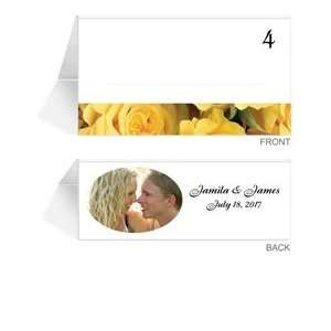 160 Photo Place Cards   Yellow Roses Glee