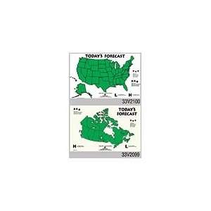 American Educational 4930 United State Weather Wall Classroom Map, 44 