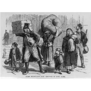  Irish emigrants just arrived,New York,1873,Immigration 