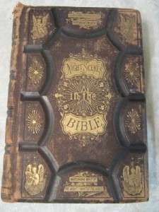 1872 NIGHT SCENES IN THE BIBLE DANIEL MARCH LEATHER  