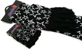 STARS Scarf + Fingerless Gloves Punk Rockabilly HOT NEW  