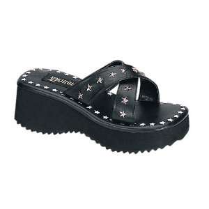   06 2.5 Inch Star Print & Studs Black Pump Sandal Size 11 Toys & Games