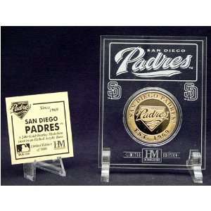   Padres 24KT Gold Coin in Archival Etched Acrylic