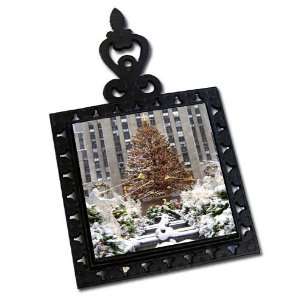  Christmas in Rockefeller Center Cast Iron Tile Trivet 