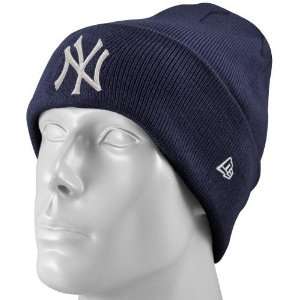  New York Yankees Youth Navy Blue Cuffed Knit Beanie: Sports & Outdoors