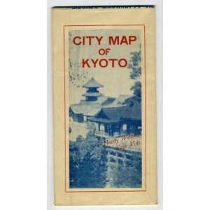  City Map of Kyoto Japan Sightseeing 1970s: Everything 
