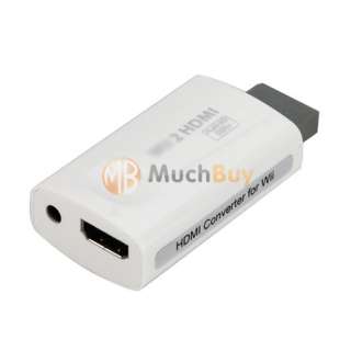 New White 1080P 720P HD Wii to HDMI Converter Output Upscaling Adapter 