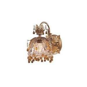  Crystorama 5231 GL CL Melrose Wall Sconce Gold Leaf With 