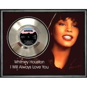  Whitney Houston I Will Always Love You Framed Silver 