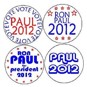   Set of 4 RON PAUL 1.25 Mini Magnets ~ President 2012 