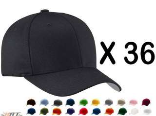New Flexfit Hat Baseball Cap Fitted Black L/XL S/M 6277  