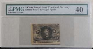 CENTS SECOND ISSUE FRACTIONAL CURRENCY 40 PMG FR 1232  