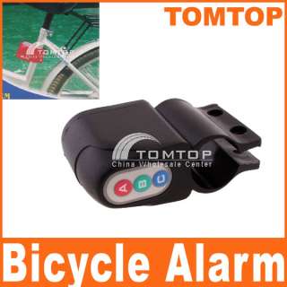 New Black Bicycle Motor Bike Alarm Security Bicycle Steal Alarm Sound 