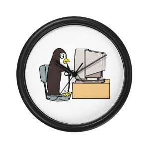 Computer Penguin Internet Wall Clock by 