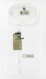 New $375 Borrelli White Shirt 18/45  