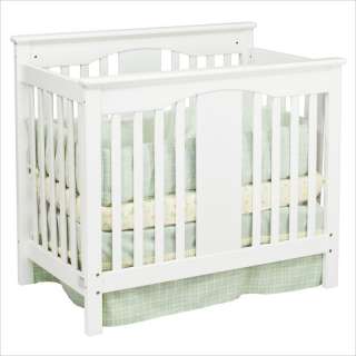 DaVinci Annabelle Mini 2 in 1 Convertible Wood Baby Crib in White 