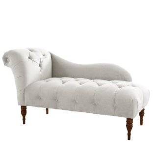 Skyline Furniture Tufted Fainting Sofa, Velvet White
