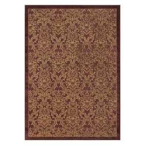  Couristan Pave Petite Damask Garnet and Gold 12250110 