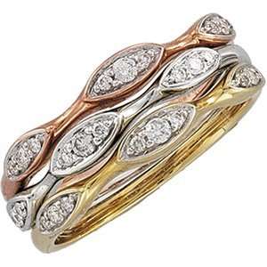  64980 14K Rose Gold 1/10Cttw 14Kr/Rp Diamond Ring: Jewelry