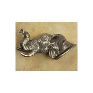 Anne At Home 148 734 Black w/ Verde Wash Elephant Head Knob, Facing 