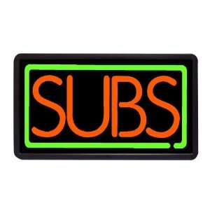  Subs 13 x 24 Simulated Neon Sign: Home & Kitchen
