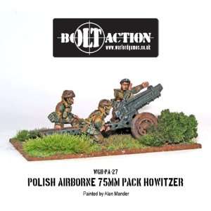  Bolt Action 28mm Polish Army 75mm Gun Toys & Games