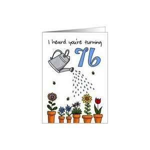  Wet My Plants   76th Birthday Card Toys & Games