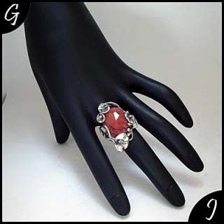 Unique Gumush SPRING Ring 925 Sterling Silver Cherry Quartz Gemstone 