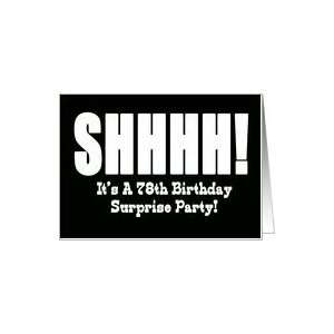  78th Birthday Surprise Party Invitation Card: Toys & Games
