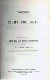 1867 YOUNGS NIGHT THOUGHTS   BEAUTIFUL FULL LEATHER  