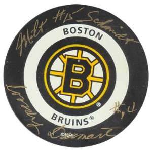  Milt Schmidt & Woody Dumart Autographed Boston Bruins 