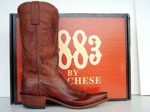 Lucchese 1883 Mens Brown Ranch Hand Cowboy Boots  