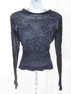 YOSHIKI HISHINUMA Purple Metallic Mesh Sweater Sz 2  