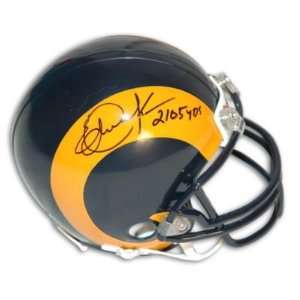  Eric Dickerson Signed LA Rams Mini Helmet 2105 Yds: Sports 