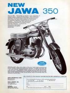 1962 Jawa Sports Roadster 350 Motorcycle Original Ad  