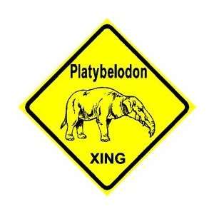  PLATYBELODON CROSSING dinosaur elephant sign