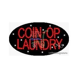  Coin Op Laundry LED Sign 15 inch tall x 27 inch wide x 3.5 