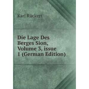  Die Lage Des Berges Sion, Volume 3,Â issue 1 (German 