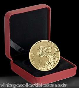 CANADA 2012 YEAR of the DRAGON $5 GOLD (.9999 Fine) 1/10th Oz. COIN 