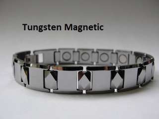 MENS TUNGSTEN MAGNETIC THERAPY BRACELET 75000 GAUSS  